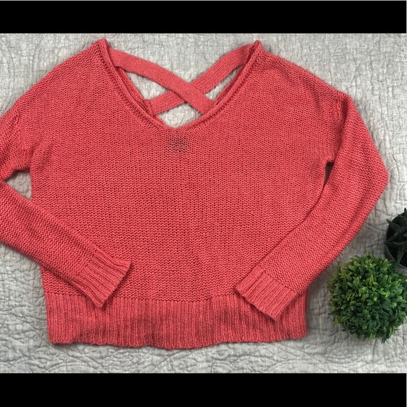 Sparkle and fade salmon knit sweater - Picture 3 of 7